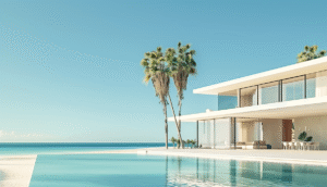 luxurious coastal house with infinity pool