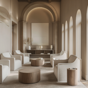 luxurious hotel lounge interior